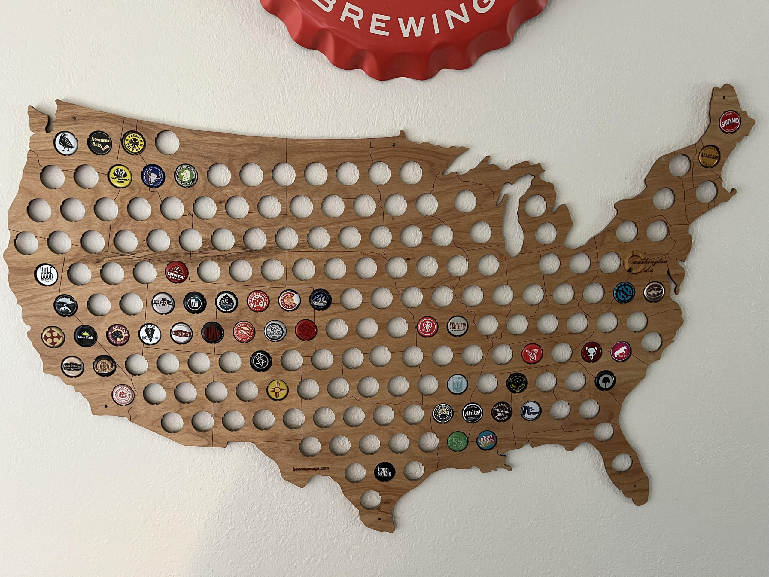I Get A Bottle Cap For Every Brewery I&amp;#039;Ve Been To Trying To Fill for Beer Cap Map Of The Usa