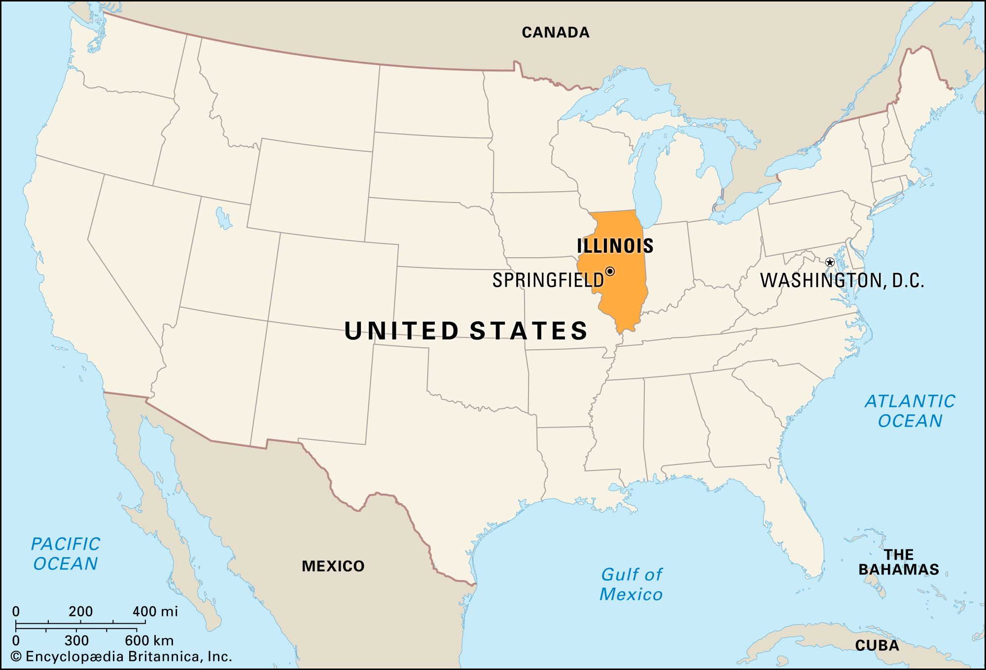 Illinois | History, Cities, Capital, &amp;amp; Facts | Britannica for Illinois On the Map of USA