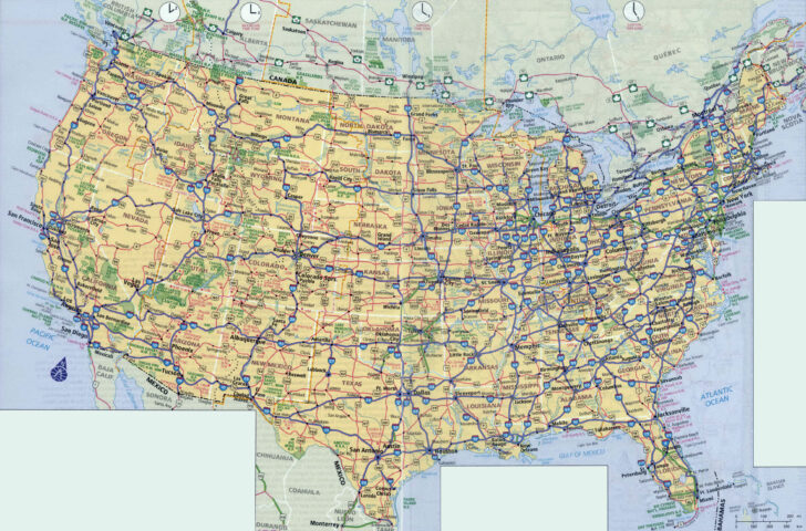 Map of USA States with Interstates Map of USA States with Interstates