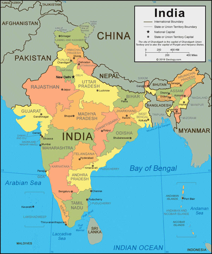 India Map And Satellite Image with regard to Map of India As Per USA