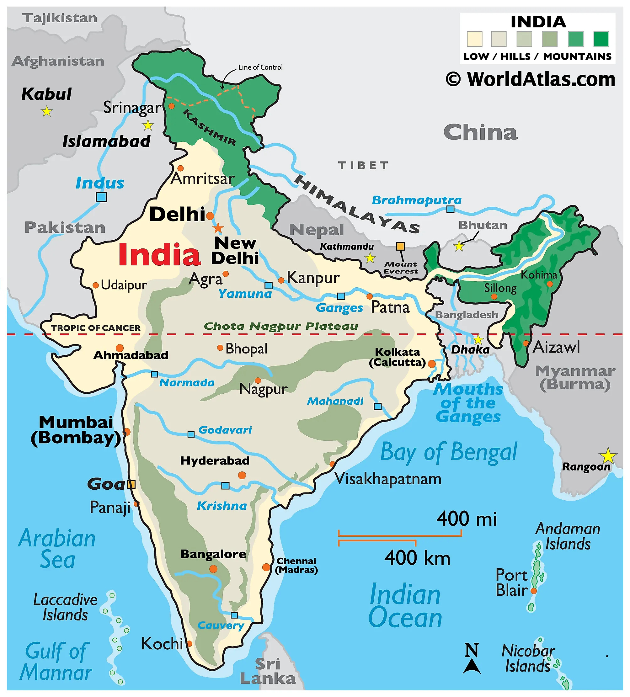 India Maps &amp;amp; Facts - World Atlas within Map Of India As Per Usa