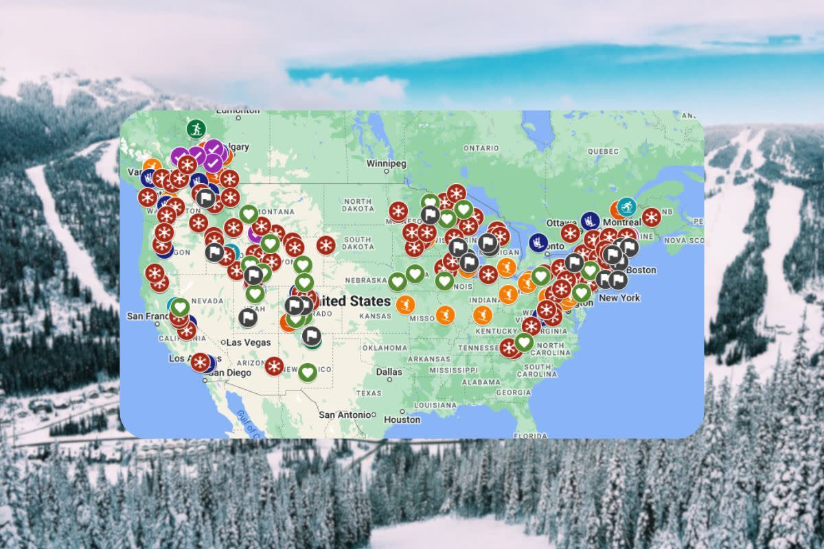 Internet Hero Creates Helpful Map Of Almost Every Mega-Pass Ski within Map of Ski Resorts In USA