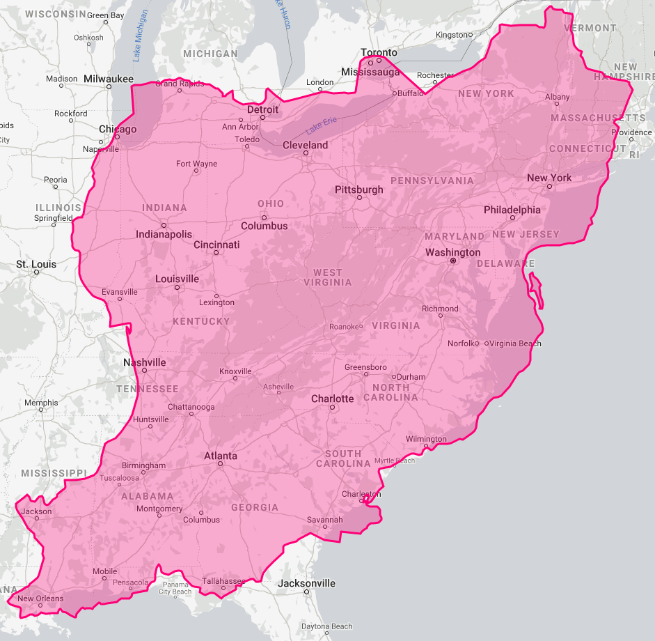 Iran Superimposed On The Us, But It&amp;#039;S Rotated To Encompass As Many for Map of Iran Superimposed Over USA