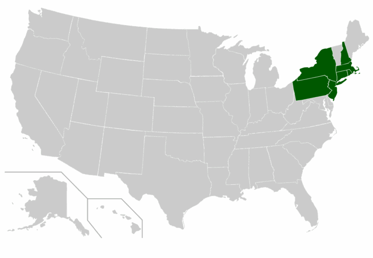 Map of Ivy League Schools USA