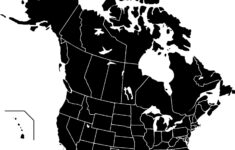 Kanada Und Usa Silhouette Landkarte – Etsy.de inside Blank Map of USA and Canada