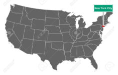 Karte Der Usa Mit Straßenschild New York City Lizenzfrei Nutzbare intended for Where Is New York On The Map Of The Usa