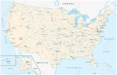 Karte Der Vereinigten Staaten Mit Großen Städten, Flüssen Und Seen regarding Map of USA Rivers and Lakes