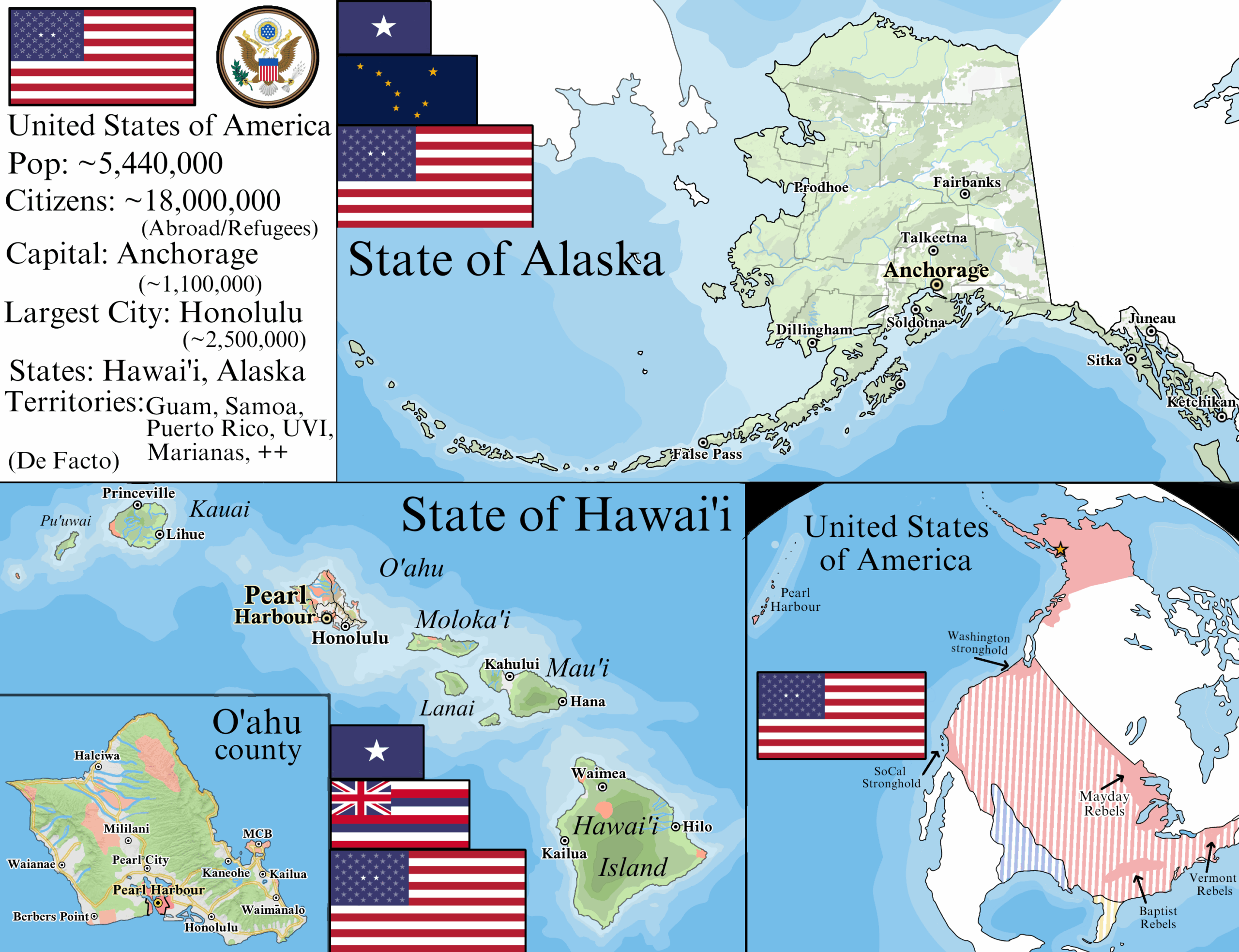 Karte Der Vereinigten Staaten Von Amerika Und Ihrer 2 Staaten (Ca with Map of USA In Handmaid&amp;amp;#039;s Tale