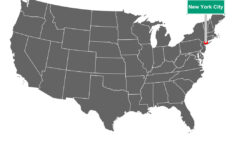 Karte Usa Mit Straßenschild Neue York Stadt Vektorbild for Map of USA with New York Highlighted