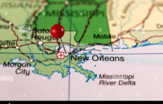 Karte Von New Orleans. New Orleans Landkarte. Nahaufnahme Der inside New Orleans In the Map of USA