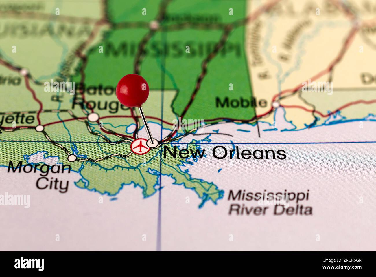 Karte Von New Orleans. New Orleans Landkarte. Nahaufnahme Der with New Orleans On Map Of Usa