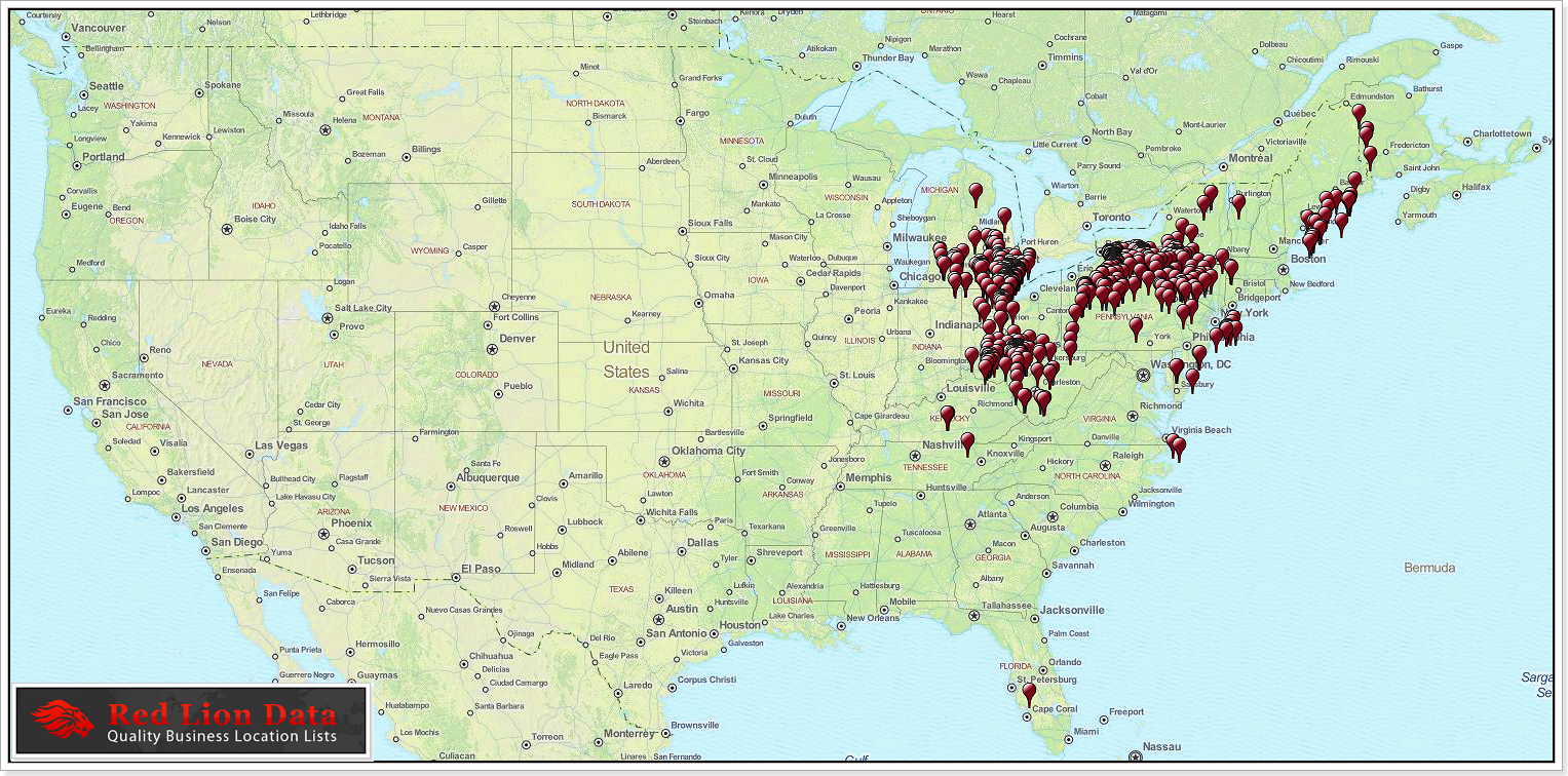 Länder Mit Tim Hortons : R/Mapporn intended for Map Of Tim Hortons In Usa