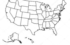 Leere Umrisskarte Der Usa Stock-Vektorbild Von ©Pyty 423739574 intended for Map of USA States Blank Outline