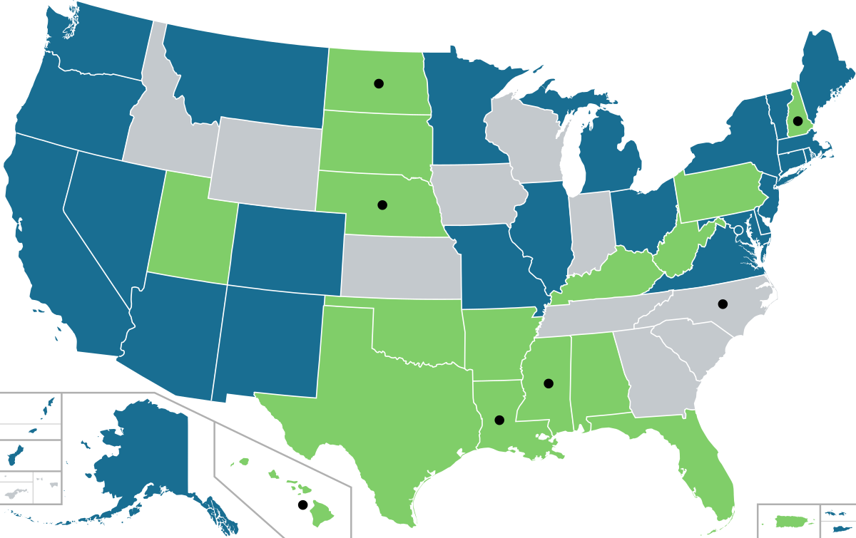 Legality Of Cannabisu.s. Jurisdiction - Wikipedia in Map of USA Where Weed Is Legal