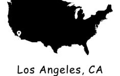 Los Angeles California Auf Usa Map, La Ca Vereinigte Staaten Von in Los Angeles On Map Of Usa