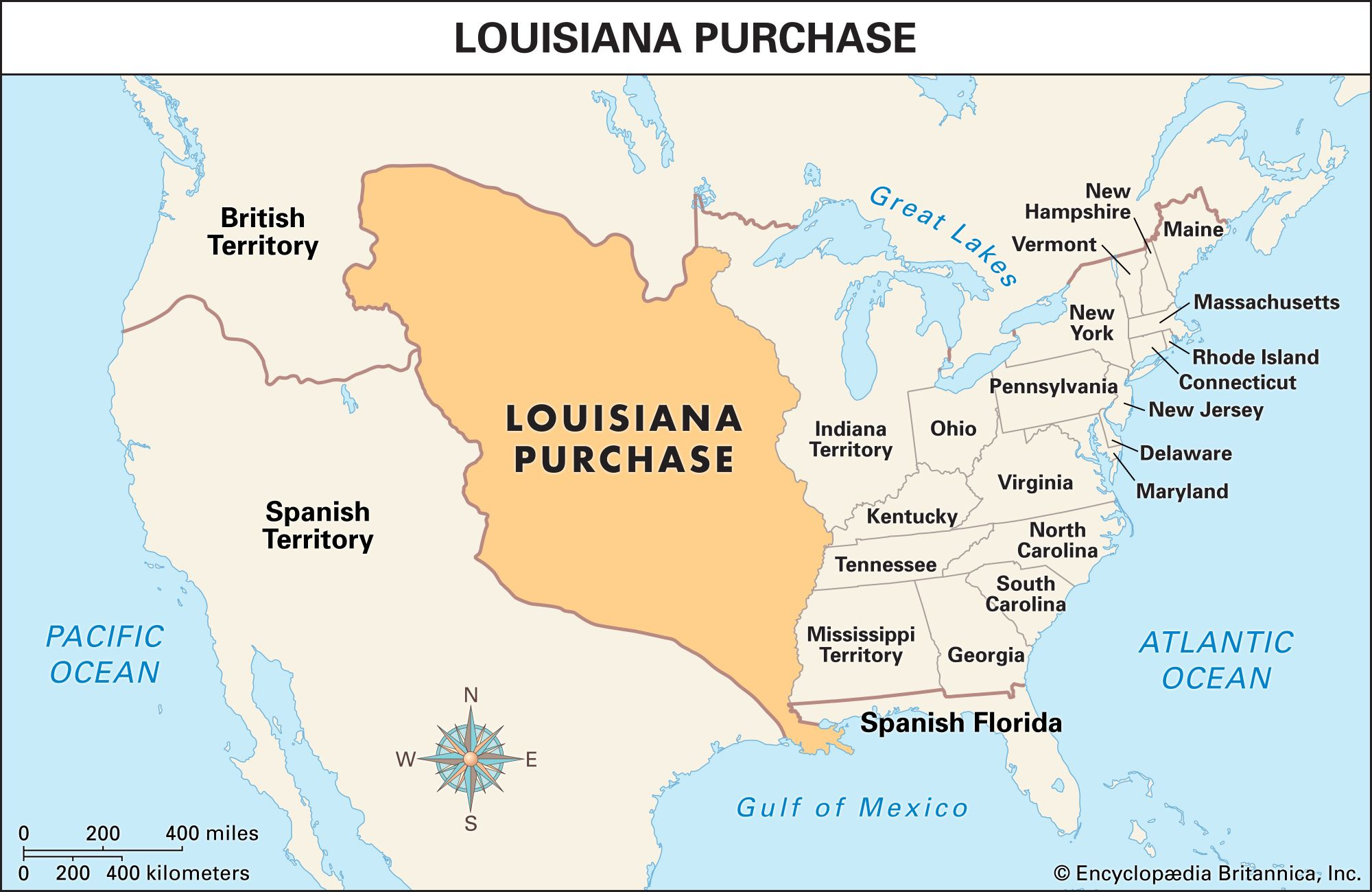 Louisiana Purchase | Definition, Date, Cost, History, Map, States throughout Map Of Usa Before Louisiana Purchase