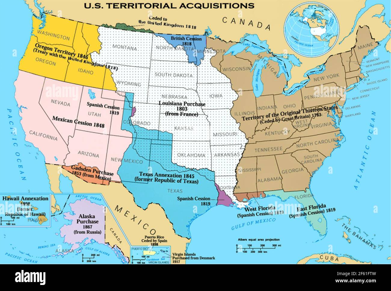 Louisiana Purchase Map Hi-Res Stock Photography And Images - Alamy in Map Of Usa Before Louisiana Purchase