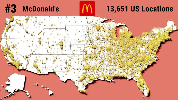 Map of Fast Food Restaurants In USA