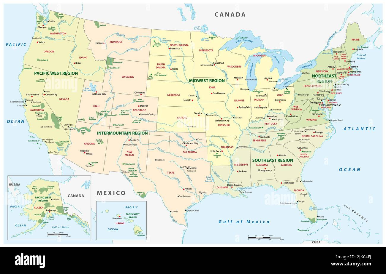 Map National Parks Usa -Fotos Und -Bildmaterial In Hoher Auflösung with National Parks On Map Of Usa