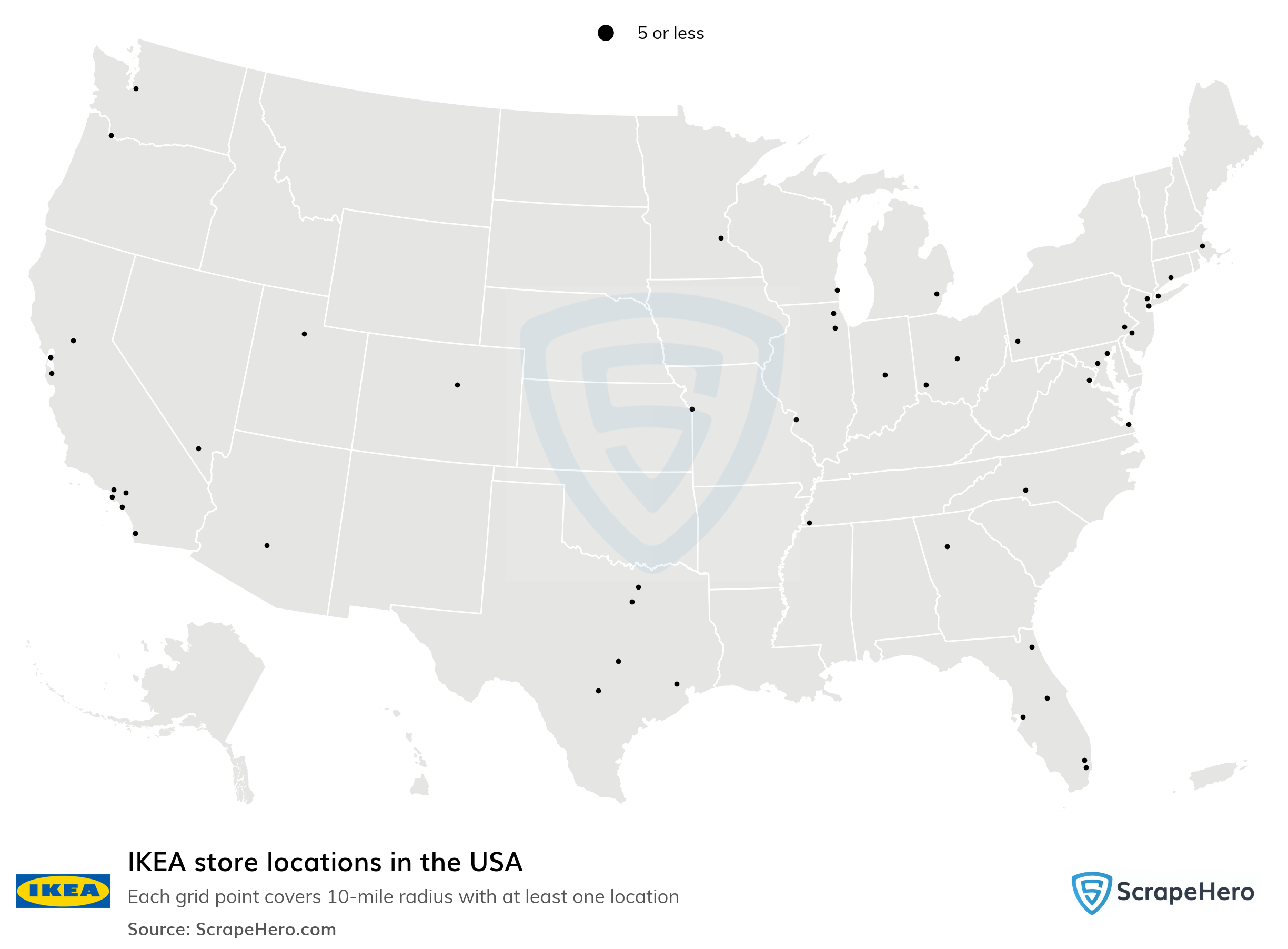 Map Of All 51 Ikea Locations In The Usstate pertaining to Map of Ikea Stores In USA