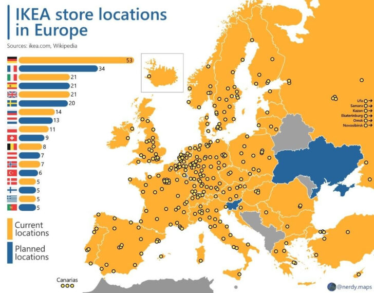 Map of Ikea Stores In USA Map of Ikea Stores In USA