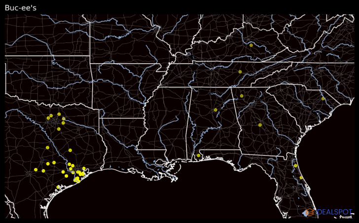 Map of Buc Ee’s Locations In USA
