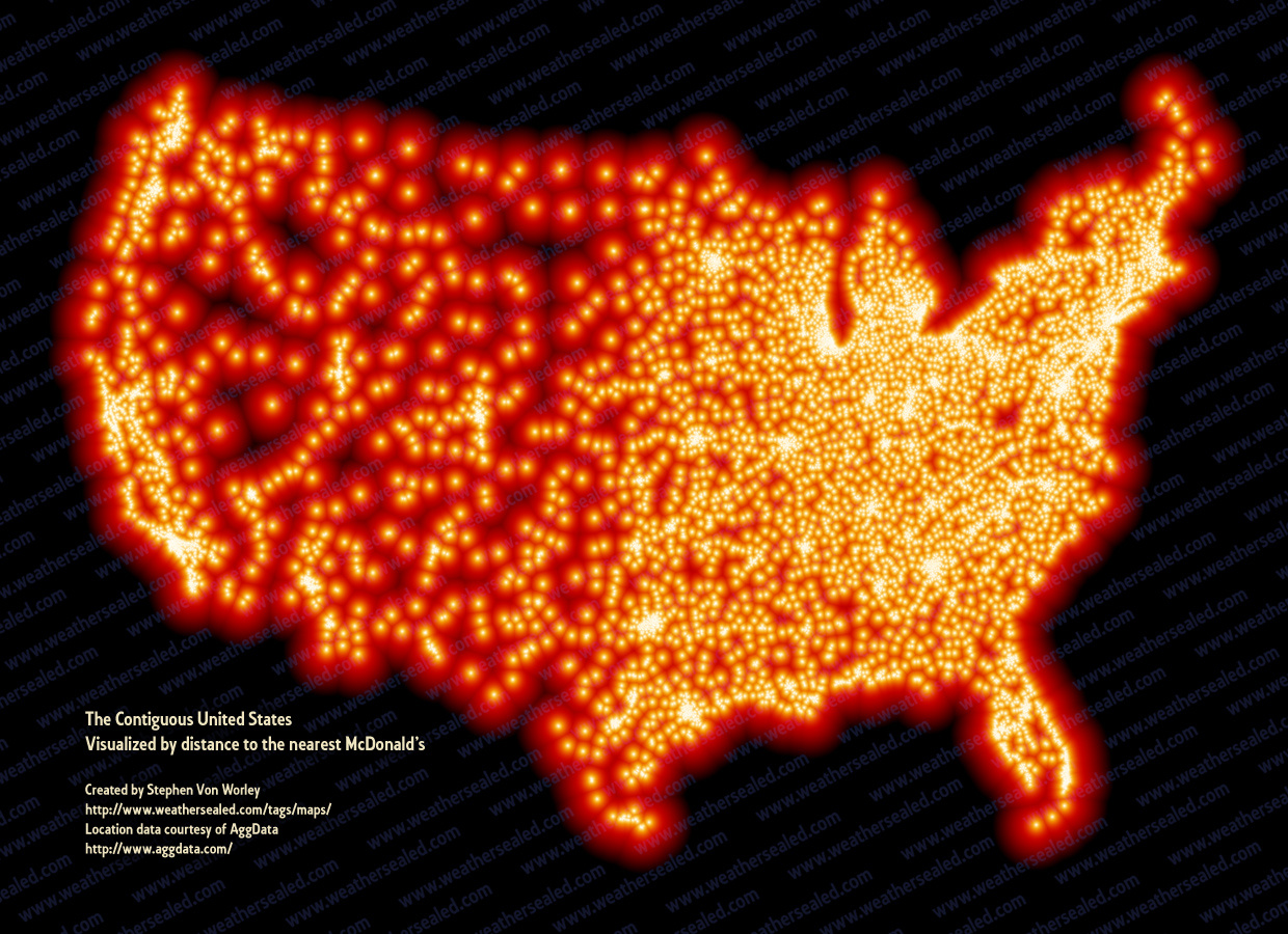 Map Of Every Mcdonald&amp;#039;S In The U.s In 2009 : R/Mapporn within Map Of Mcdonald&amp;#039;S In The Usa