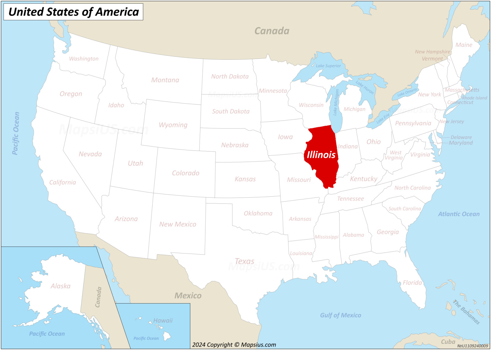 Map Of Illinois State, Usa - Mapsius inside Where Is Illinois On The Map Of Usa