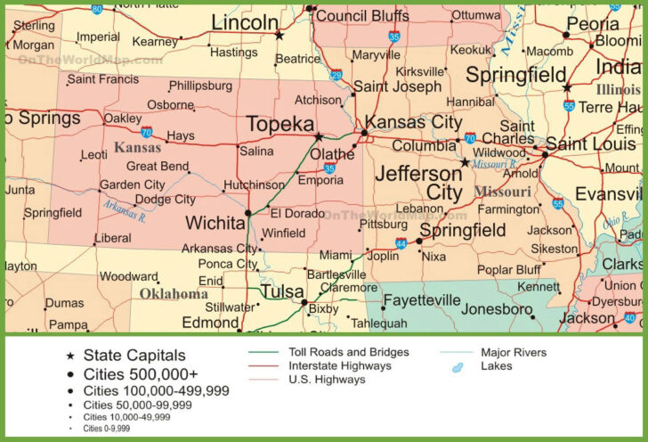 Kansas City Missouri On Map of USA