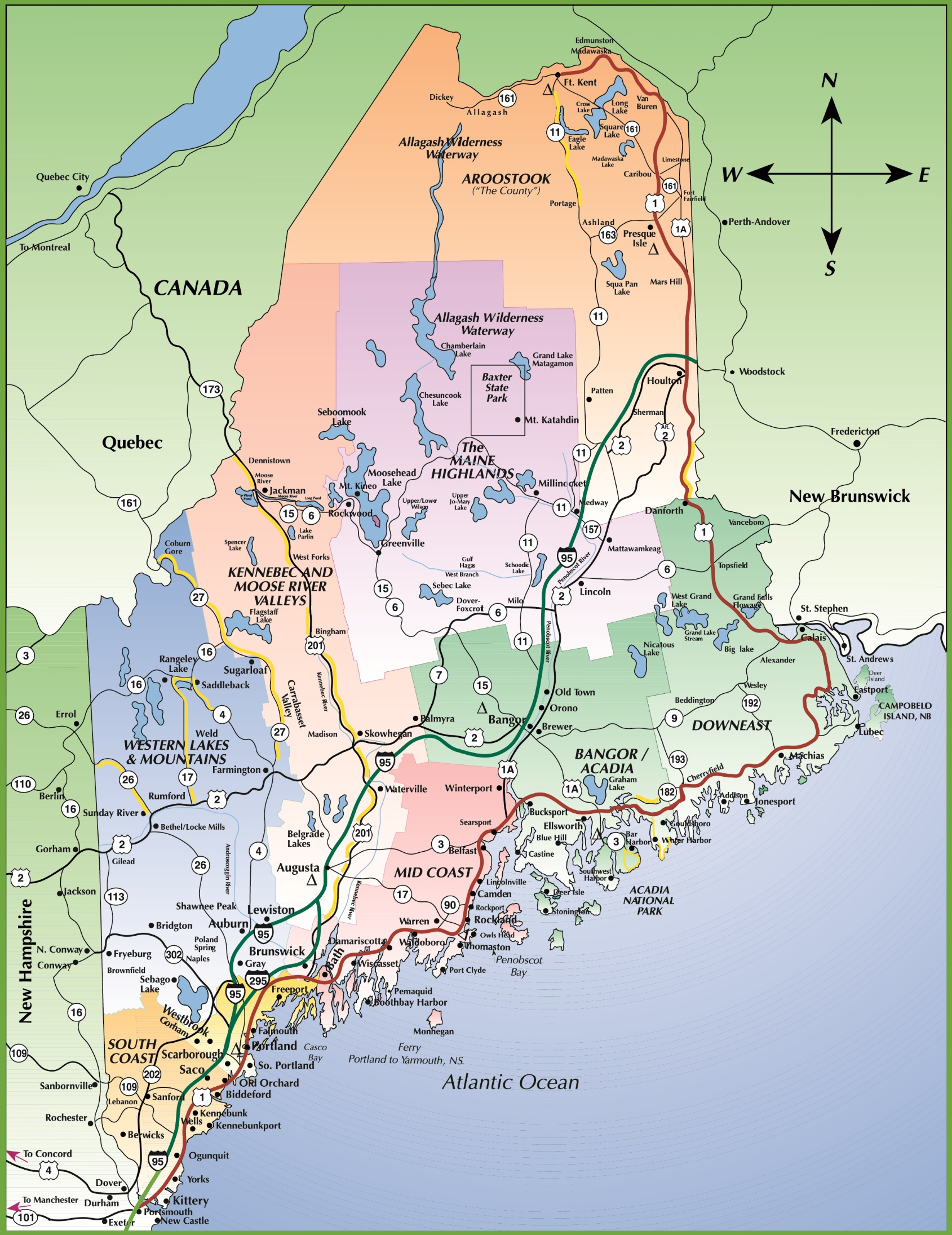 Map Of Maine Coast - Ontheworldmap intended for Map of Coast of Maine USA