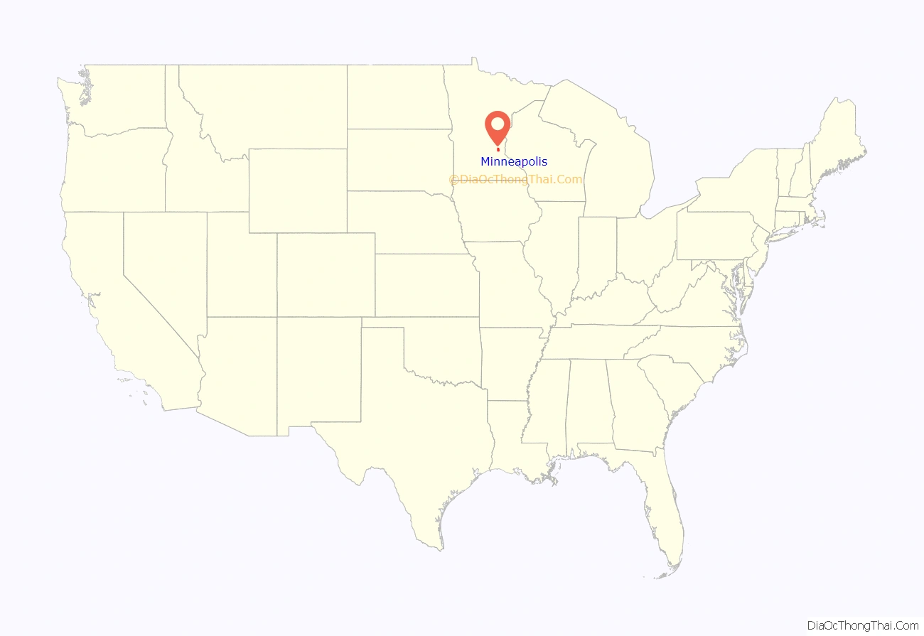 Map Of Minneapolis City, Minnesota - Thong Thai Real throughout Minneapolis On The Map Of Usa