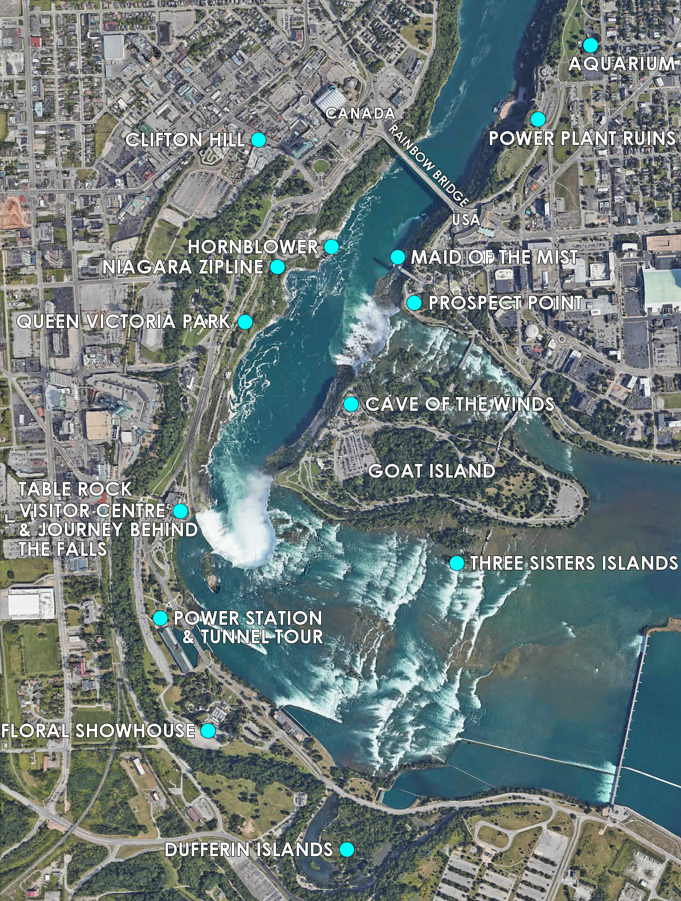 Map Of Niagara Falls intended for Niagara Falls On A Map of the USA