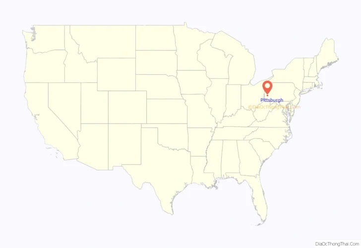 Location of Pittsburgh In USA Map