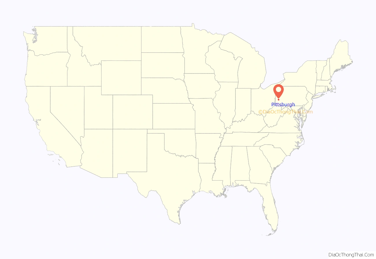 Map Of Pittsburgh City - Thong Thai Real within Location of Pittsburgh In USA Map