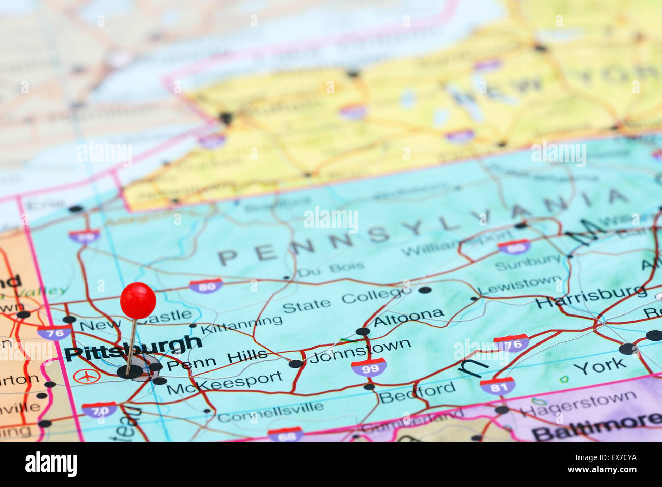 Map Of Pittsburgh -Fotos Und -Bildmaterial In Hoher Auflösung – Alamy with Where Is Pittsburgh On the Map of USA