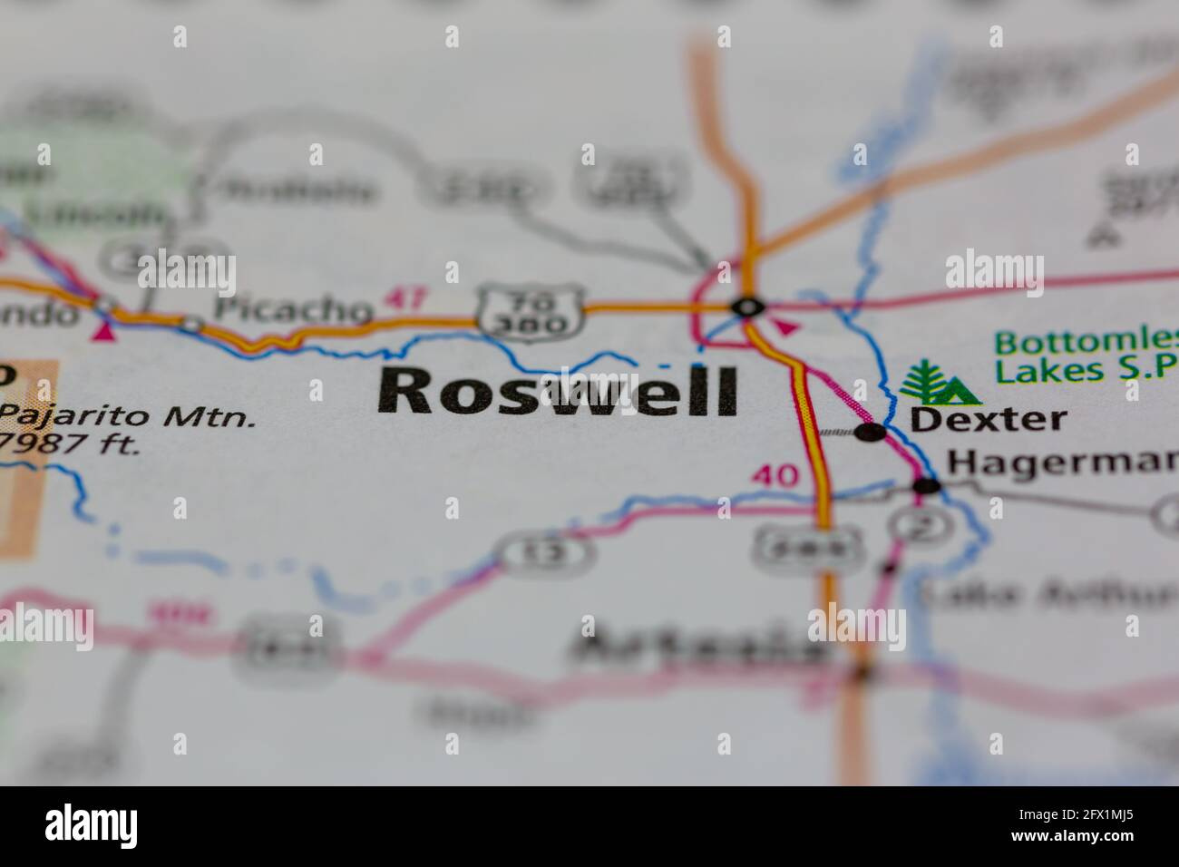 Map Of Roswell New Mexico Hi-Res Stock Photography And Images - Alamy inside Map Of Roswell New Mexico Usa