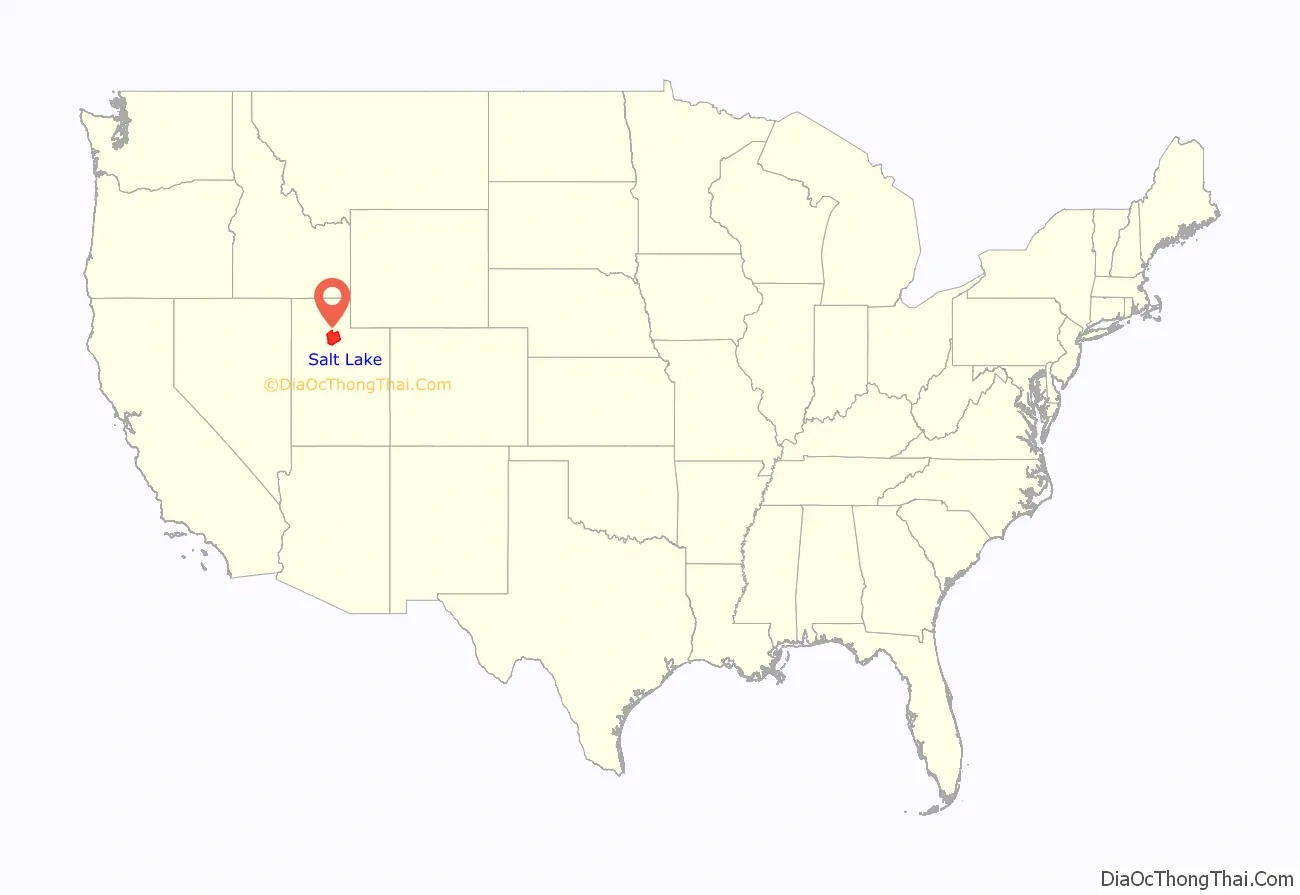 Map Of Salt Lake County, Utah - Thong Thai Real with regard to Salt Lake City On Map Of Usa