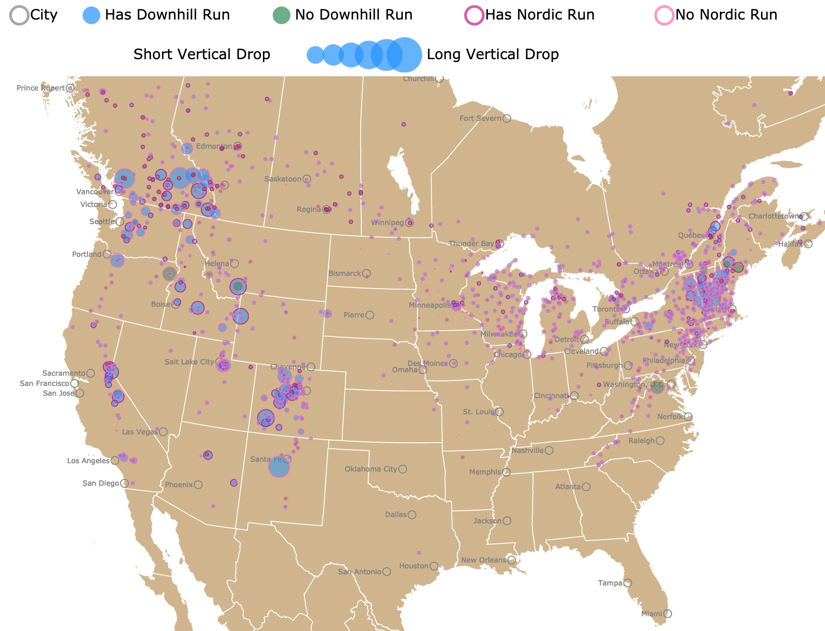Map Of Ski Resorts In North America inside Map Of Ski Resorts In Usa