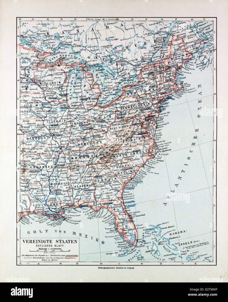 Detailed Map of the East Coast USA