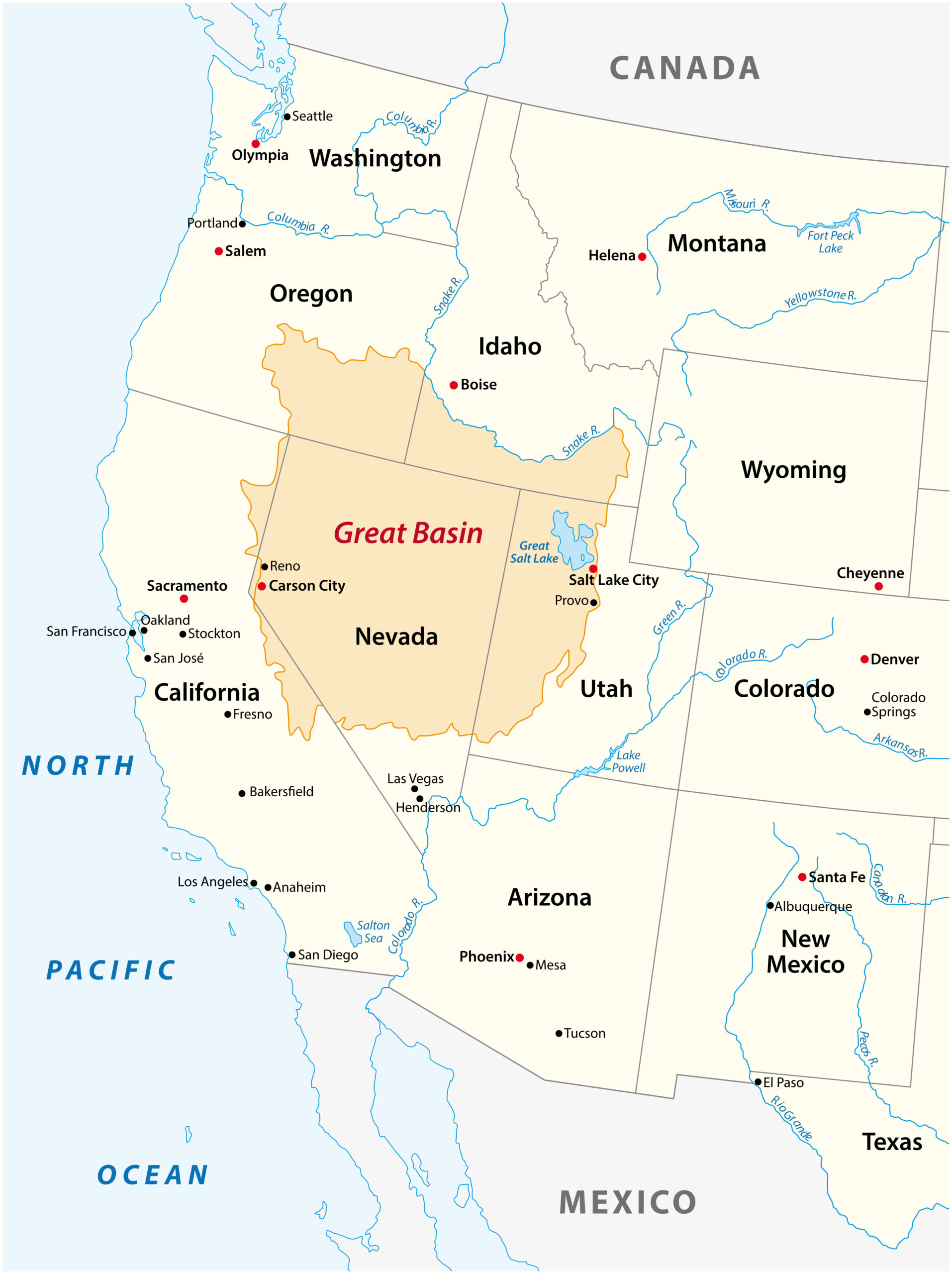 Map Of The Great Basin | Fws.gov regarding Great Basin On Map Of Usa