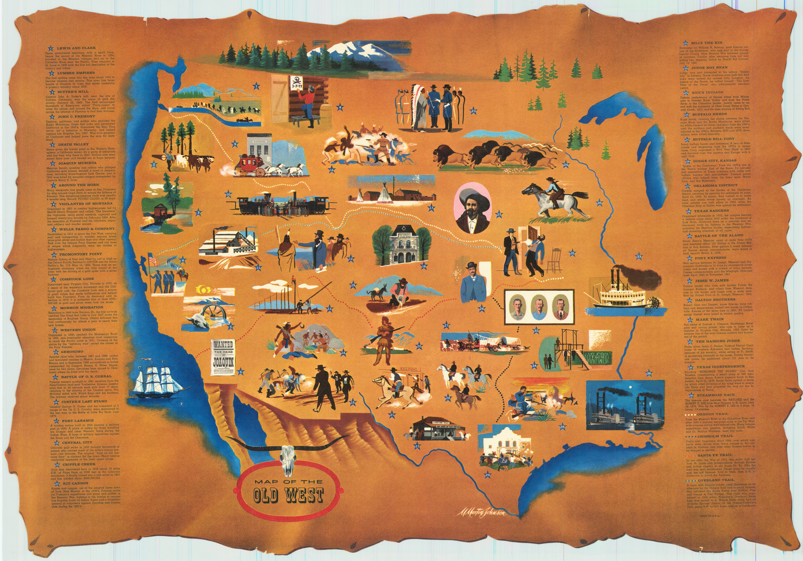 Map Of The Old West - Barry Lawrence Ruderman Antique Maps Inc. within Map Of The Old West Usa