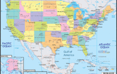 Map Of United States Of America – Usa Map With Cities, Capitals pertaining to Map Of Central Usa With Cities