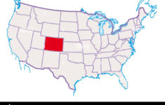 Map Of Usa, Colorado Highlighted In Red Stock Photo – Alamy regarding Map of USA with Colorado Highlighted
