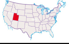 Map Of Usa, Utah Highlighted In Red Stock Photo – Alamy inside Where Is Utah On the Map of USA