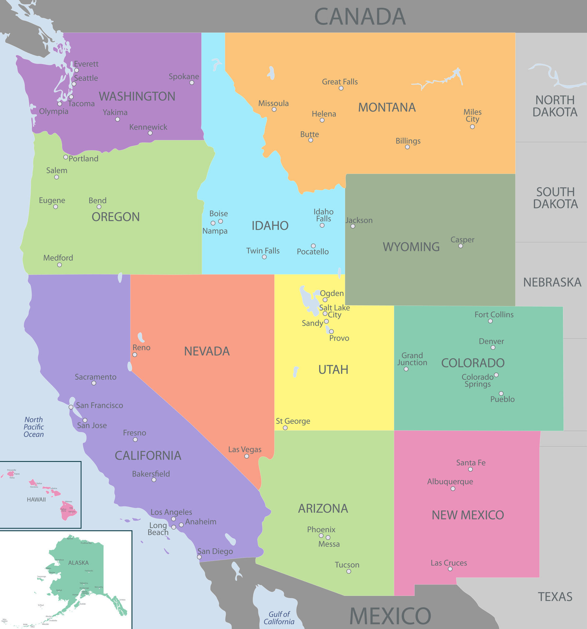 Map Of Western United States | Mappr pertaining to Map Of Western Half Of Usa
