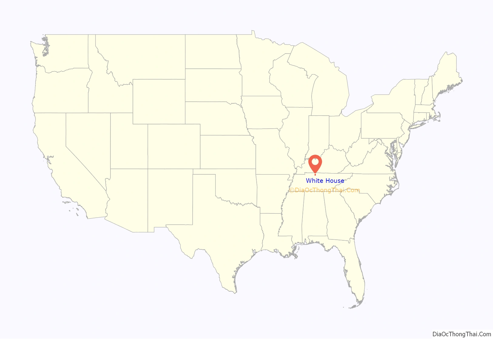 Map Of White House City - Thong Thai Real with regard to White House On Map of USA
