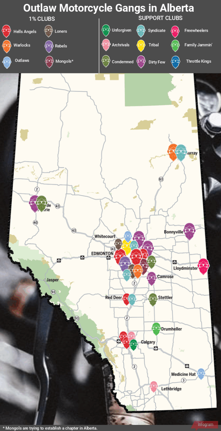 List of Motorcycle Clubs By State Map USA