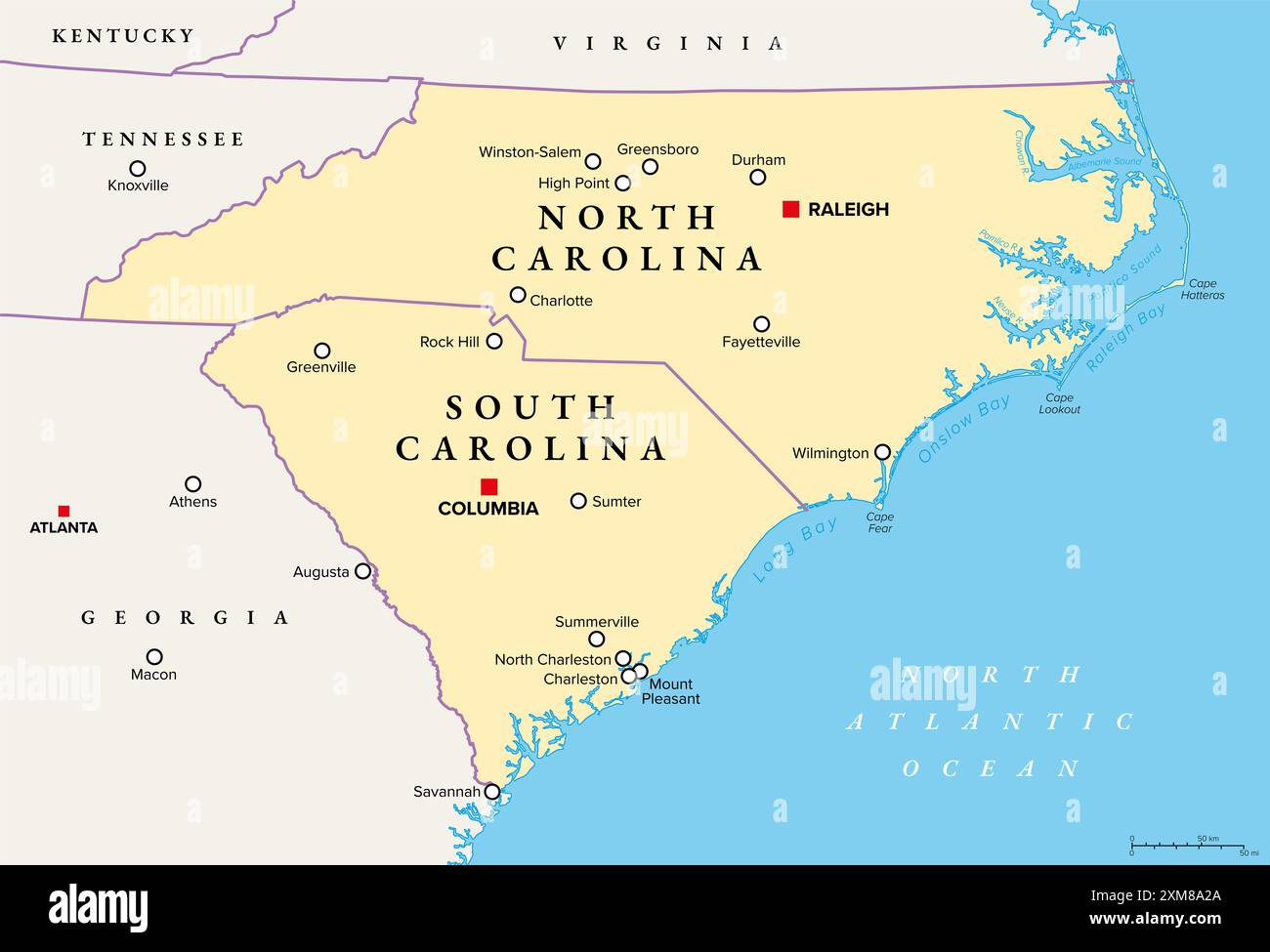Map South Carolina Usa -Fotos Und -Bildmaterial In Hoher Auflösung intended for Map of North Carolina and South Carolina USA