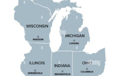 Map State Ohio Usa Cut Out Stock Images & Pictures – Page 3 – Alamy inside Map Of North Central Region Usa