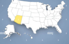 Map United Arizona Highlighted -Fotos Und -Bildmaterial In Hoher intended for Where Is Arizona On the Map of USA